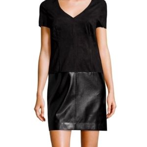 Black Suede and Leather Dress